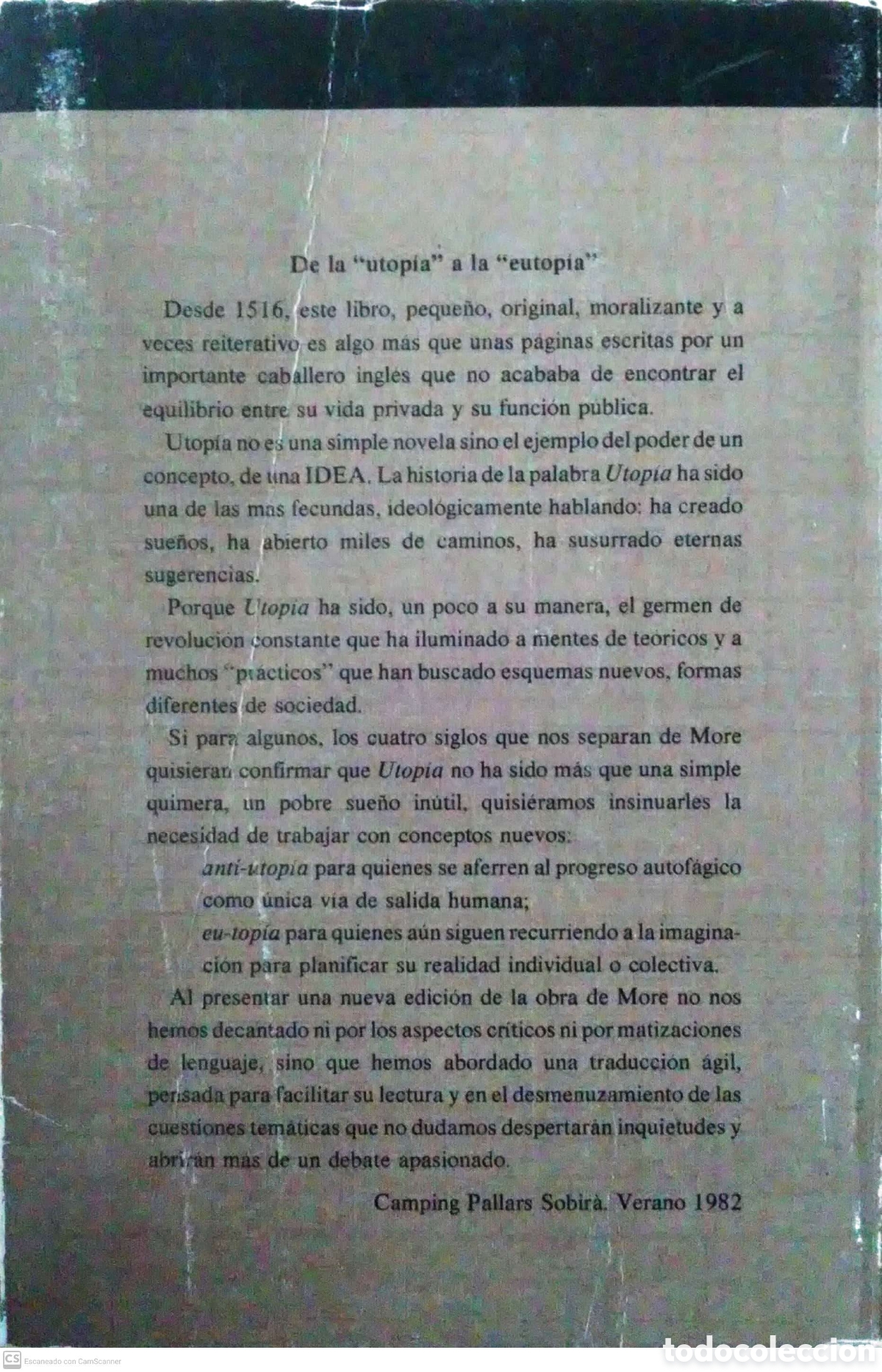 Libros de segunda mano: Utop&iacute;a. More. Editorial Humanitas. 1983. - Foto 2