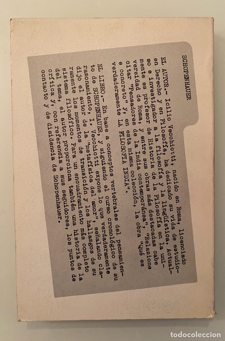 Libros de segunda mano: Qu&eacute; ha dicho verdaderamente Schopenhauer - VECCHIOTTI, Icilio - Foto 2