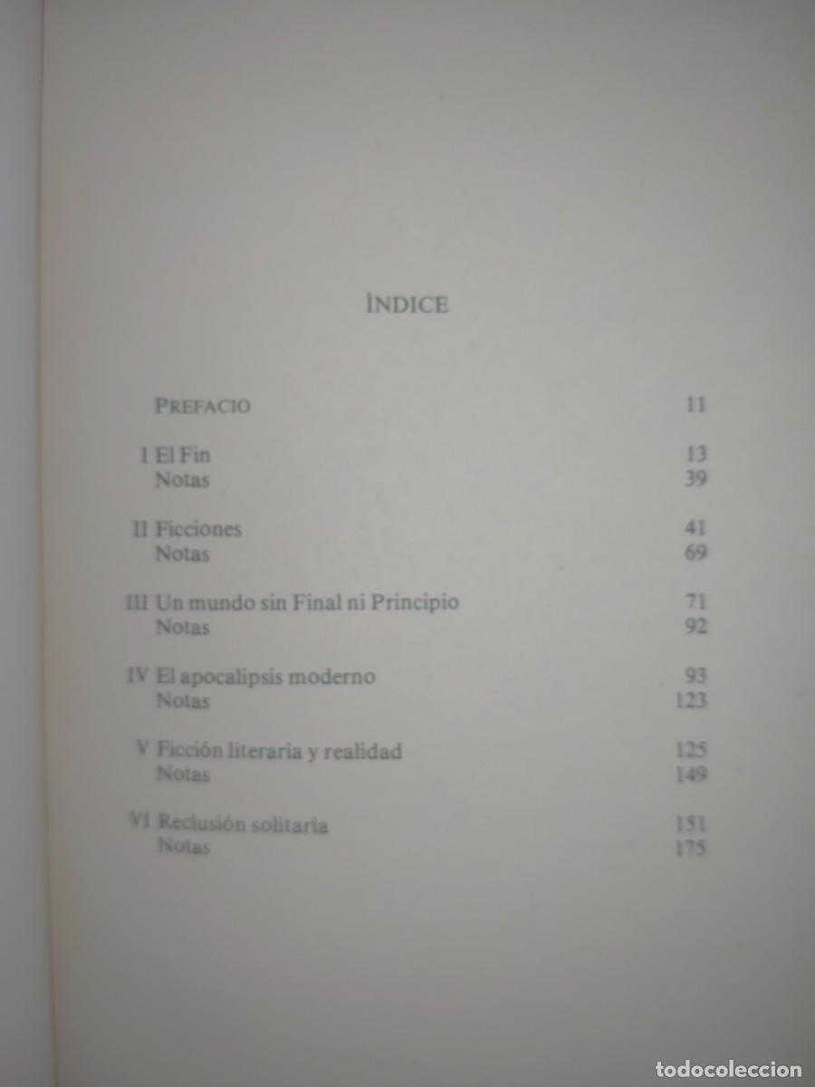 Libros de segunda mano: FRANK KERMODE. EL SENTIDO DE UN FINAL .GEDISA - Foto 2