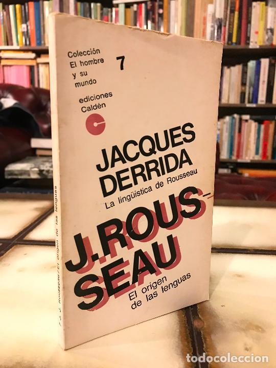 Libros de segunda mano: Jacques Derrida. La ling&uuml;&iacute;stica de Rousseau. El origen de las lenguas. - Foto 1