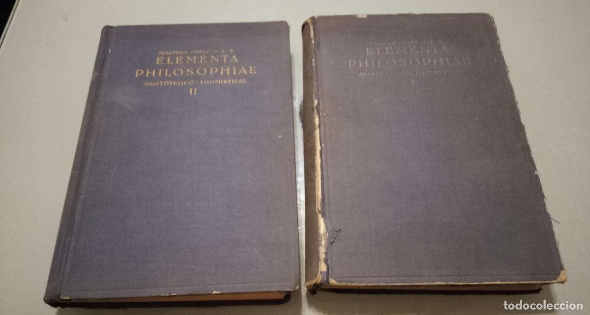 Libros de segunda mano: Elementa Philosophae.2 vol&uacute;menes. 1958 - Foto 1