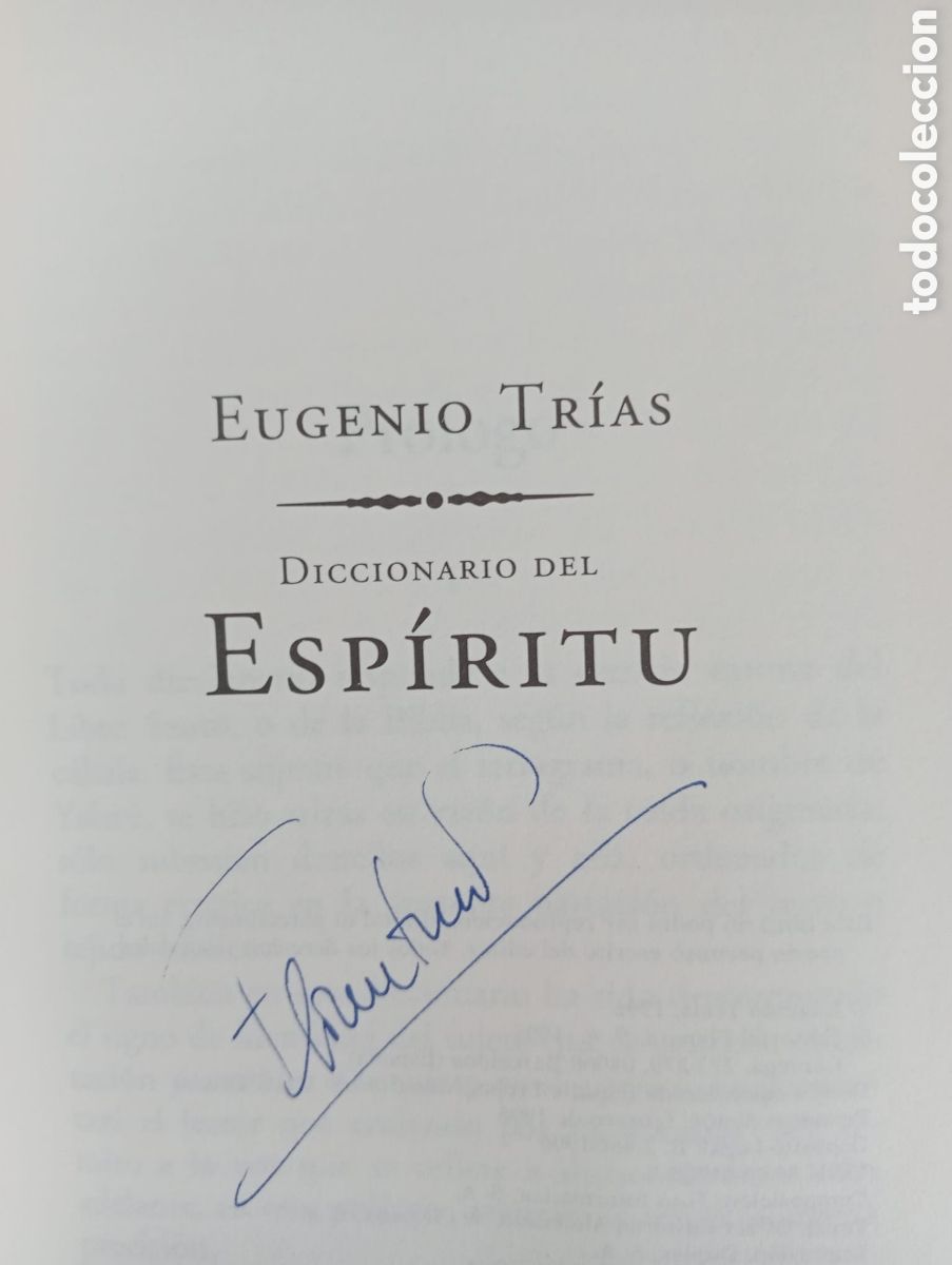 Libros de segunda mano: Diccionario del esp&iacute;ritu / Eugenio Tr&iacute;as - Foto 2
