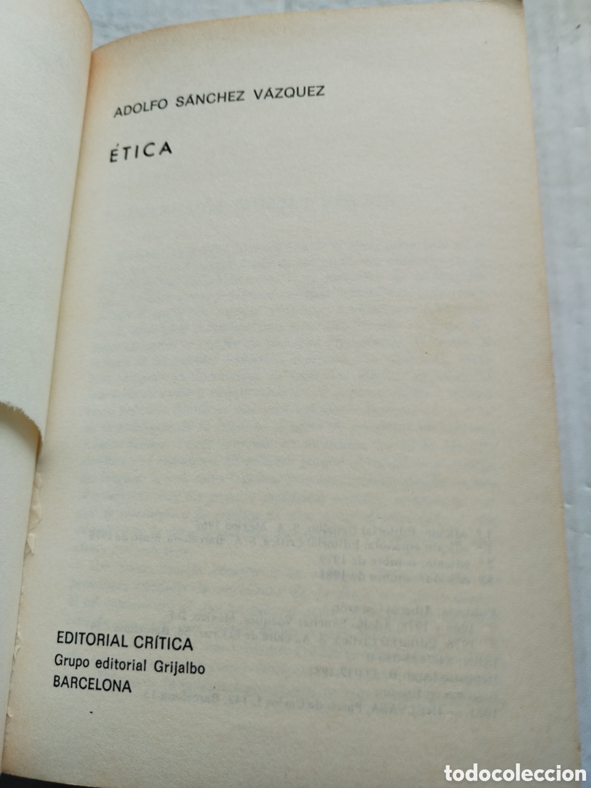 Libros de segunda mano: ETICA/ADOLFO S&Aacute;NCHEZ VAZQUEZ - Foto 3