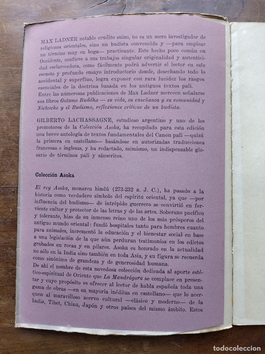 Libros de segunda mano: Max Ladner: La ense&ntilde;anza del Buda Gilberto Lachassagne... - Foto 2