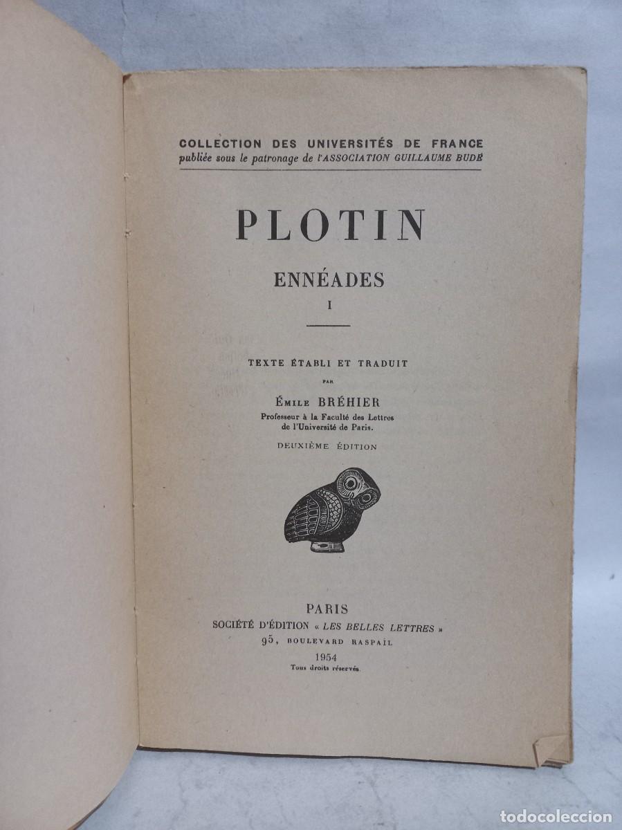 Libros de segunda mano: Plotin - Enn&eacute;ades, 4 Tomos - 1954, 1956 - Foto 3