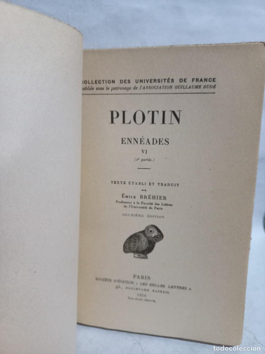 Libros de segunda mano: Plotin - Enn&eacute;ades, 4 Tomos - 1954, 1956 - Foto 5