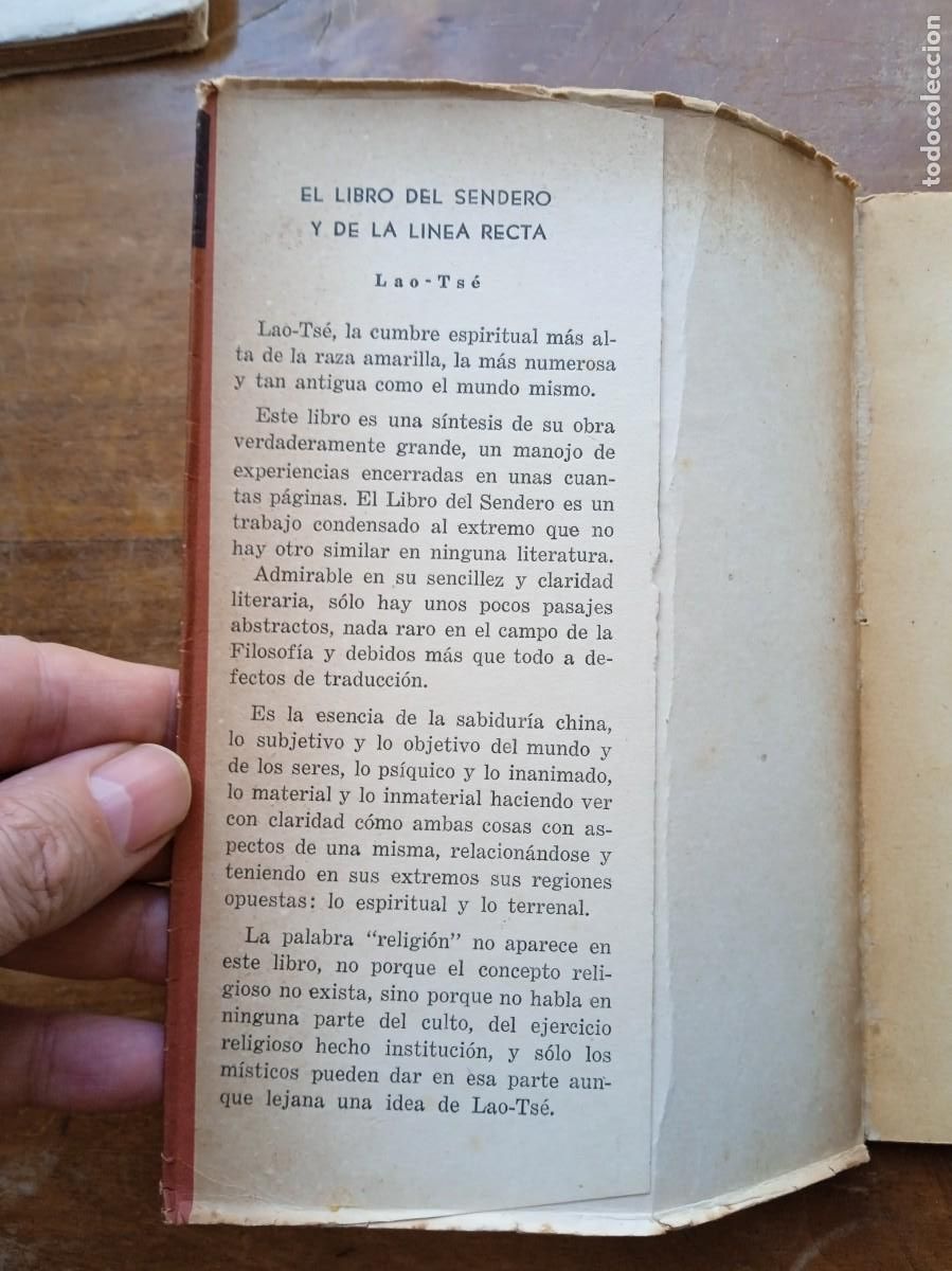 Libros de segunda mano: El libro del sendero y de la l&iacute;nea recta Lao-Tse - Foto 2