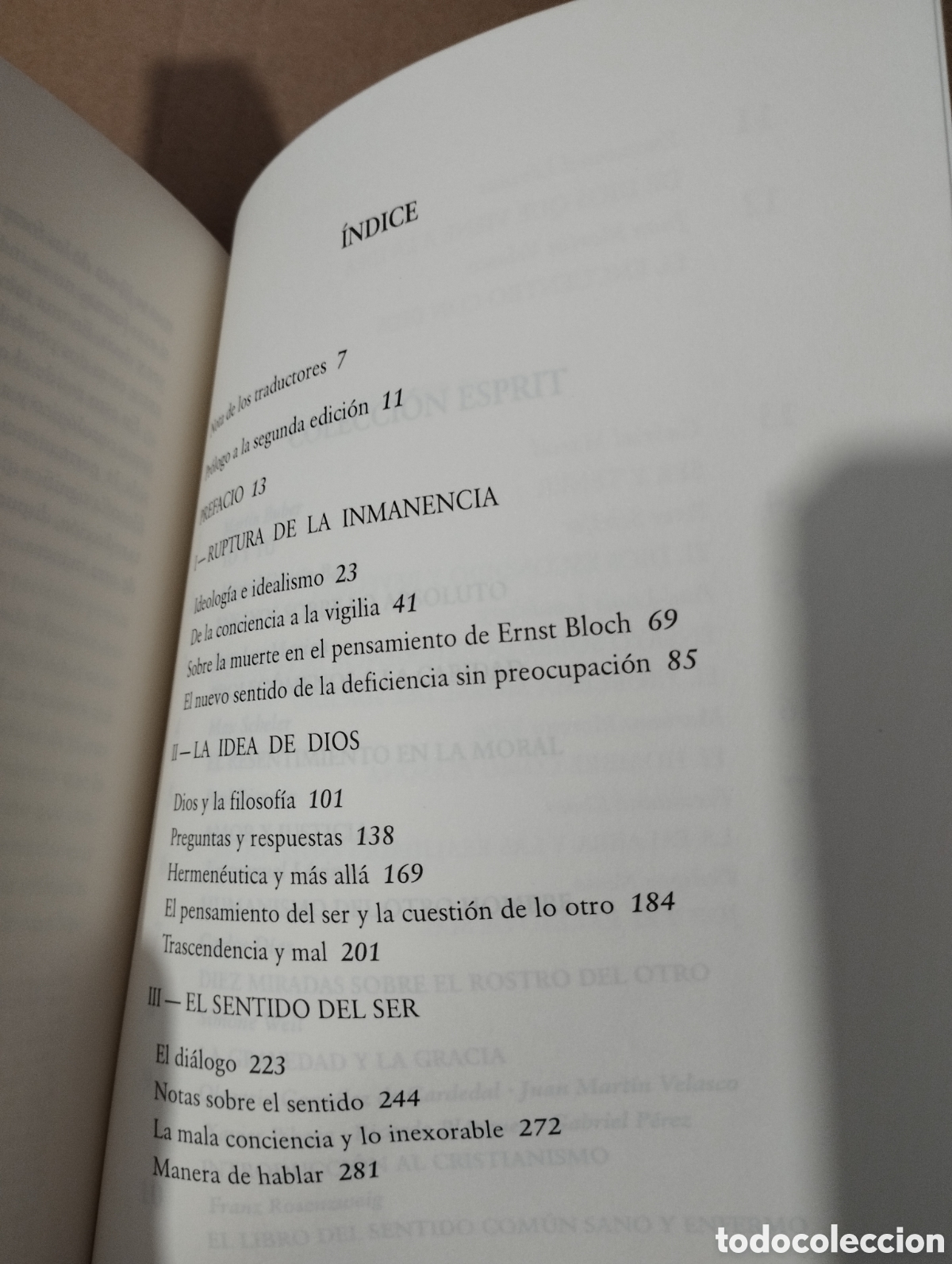 Libros de segunda mano: DE DIOS QUE VIENE A LA IDEA (EMMANUEL L&Eacute;VINAS) - Foto 2
