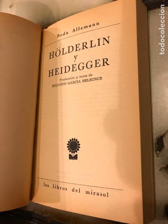 Libros de segunda mano: H&ouml;lderlin y Heidegger. Beda Allemann. - Foto 3