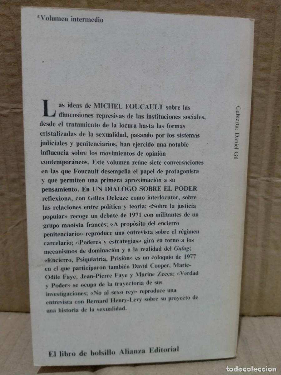 Libros de segunda mano: MICHEL FOUCAULT. UN DI&Aacute;LOGO SOBRE EL PODER .ALIANZA - Foto 3