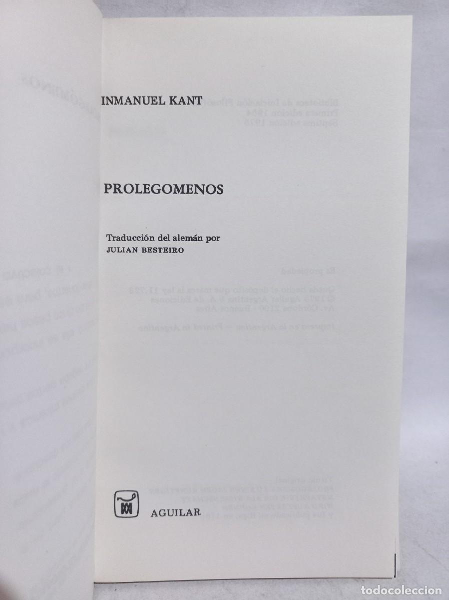 Libros de segunda mano: Kant - Prolegomenos - 1975 - Foto 3