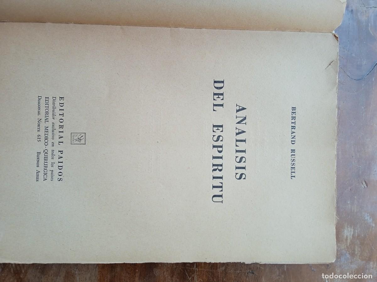 Libros de segunda mano: Bertrand Russell An&aacute;lisis del esp&iacute;ritu - Foto 3