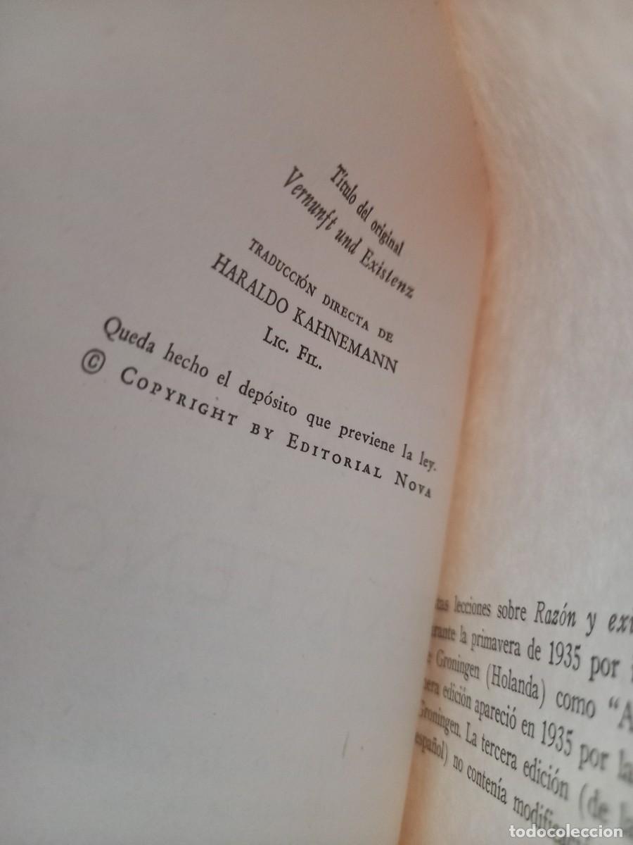 Libros de segunda mano: RAZ&Oacute;N Y EXISTENCIA - KARL JASPERS - EDITORIAL NOVA- INTONSO - Foto 5