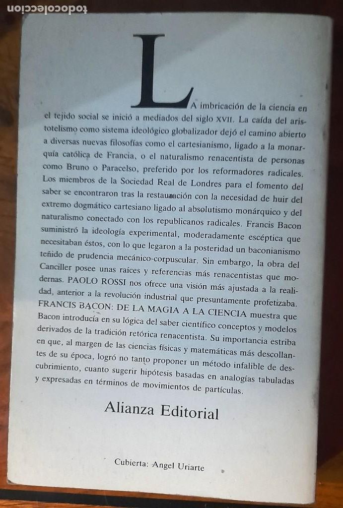 Libros de segunda mano: Francis Bacon, De la Magia a la Ciencia - Foto 2
