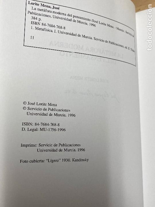 Libros de segunda mano: La met&aacute;fora moderna del pensamiento - Foto 3