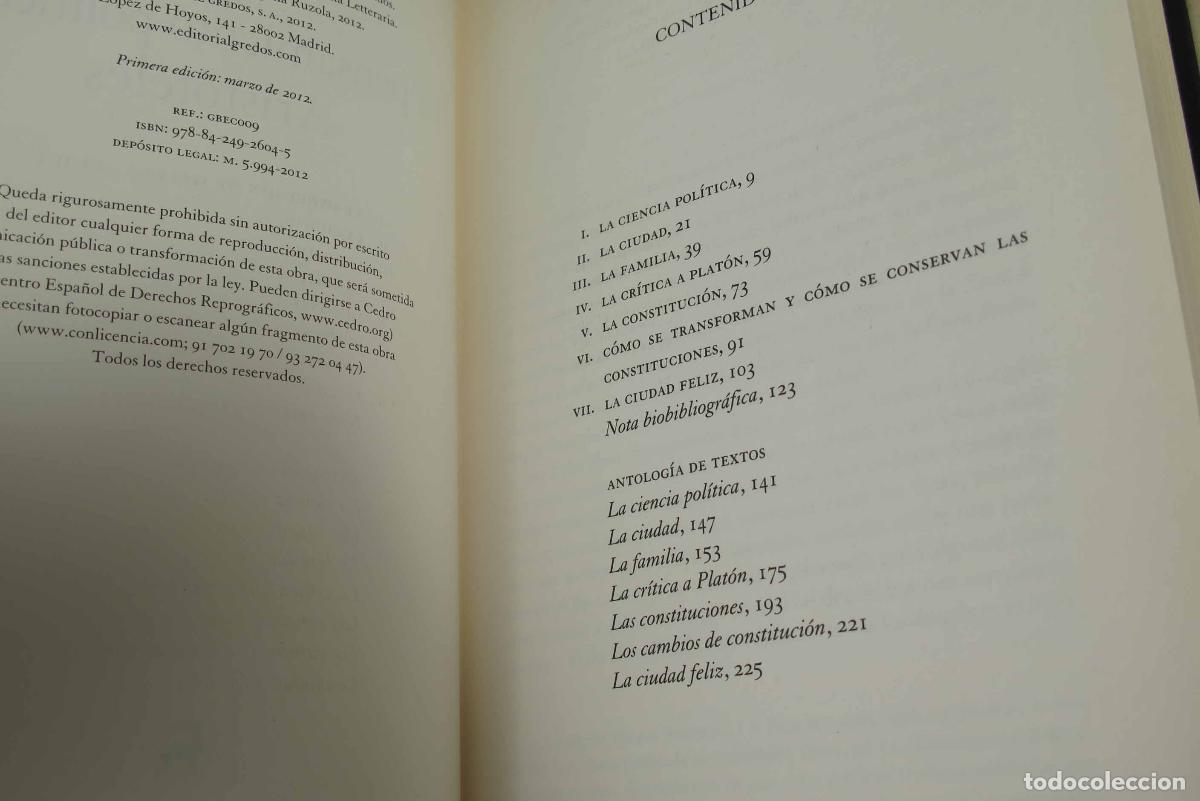 Libros de segunda mano: ARIST&Oacute;TELES. BERTI. GREDOS - Foto 2