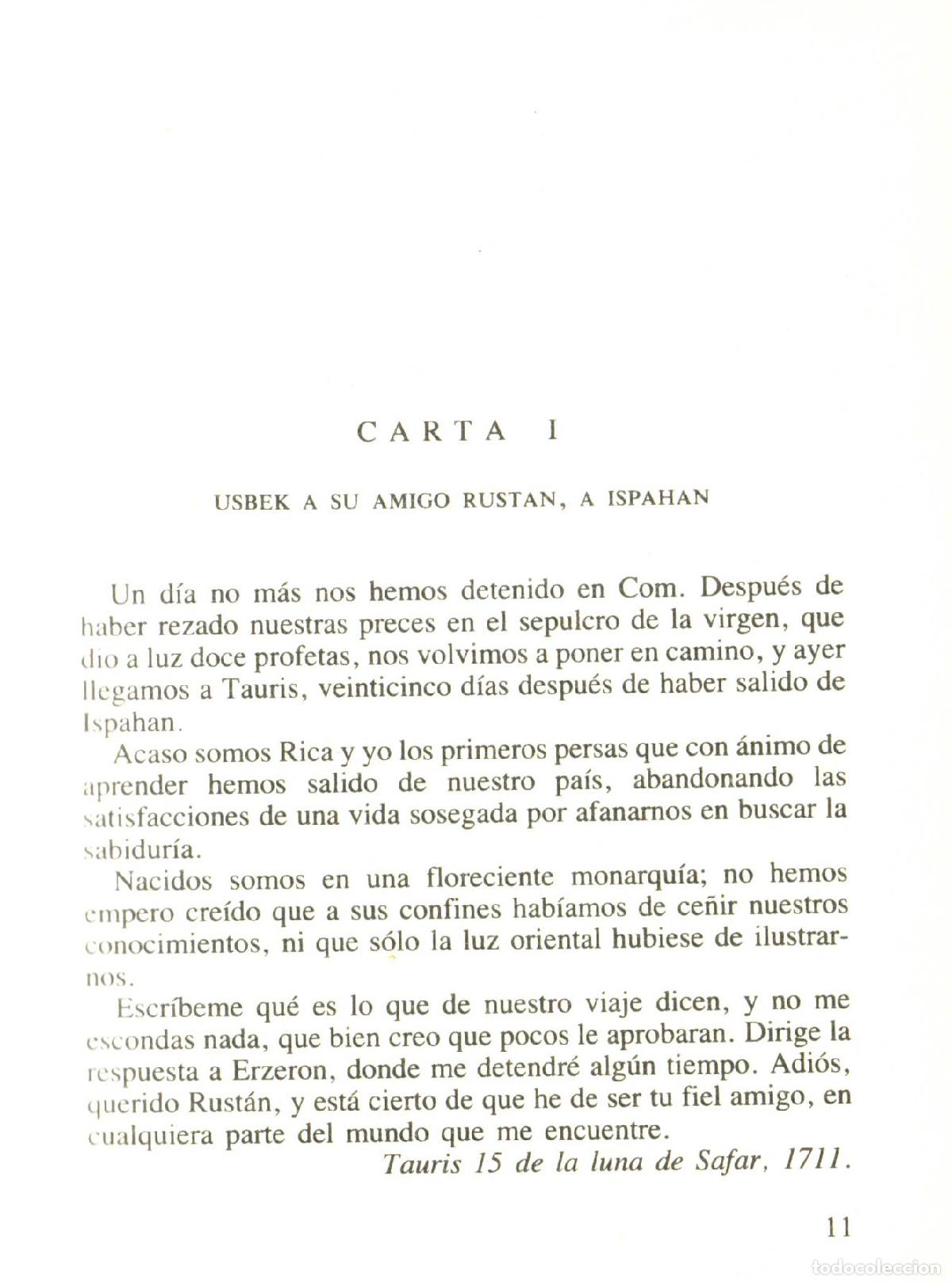 Libros de segunda mano: Cartas persas - Secondat, Charles - Foto 2