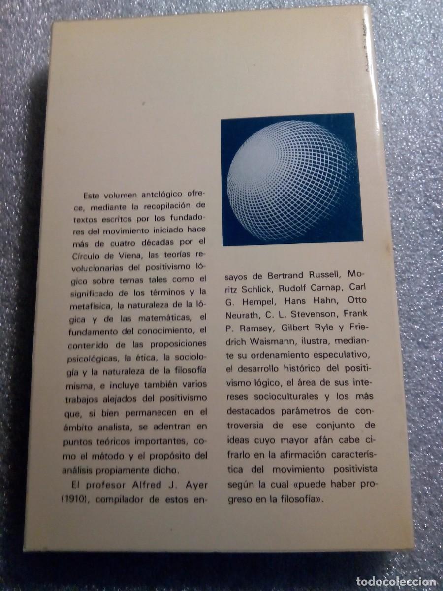 Libros de segunda mano: EL POSITIVISMO L&Oacute;GICO / A. J. AYER - Foto 2