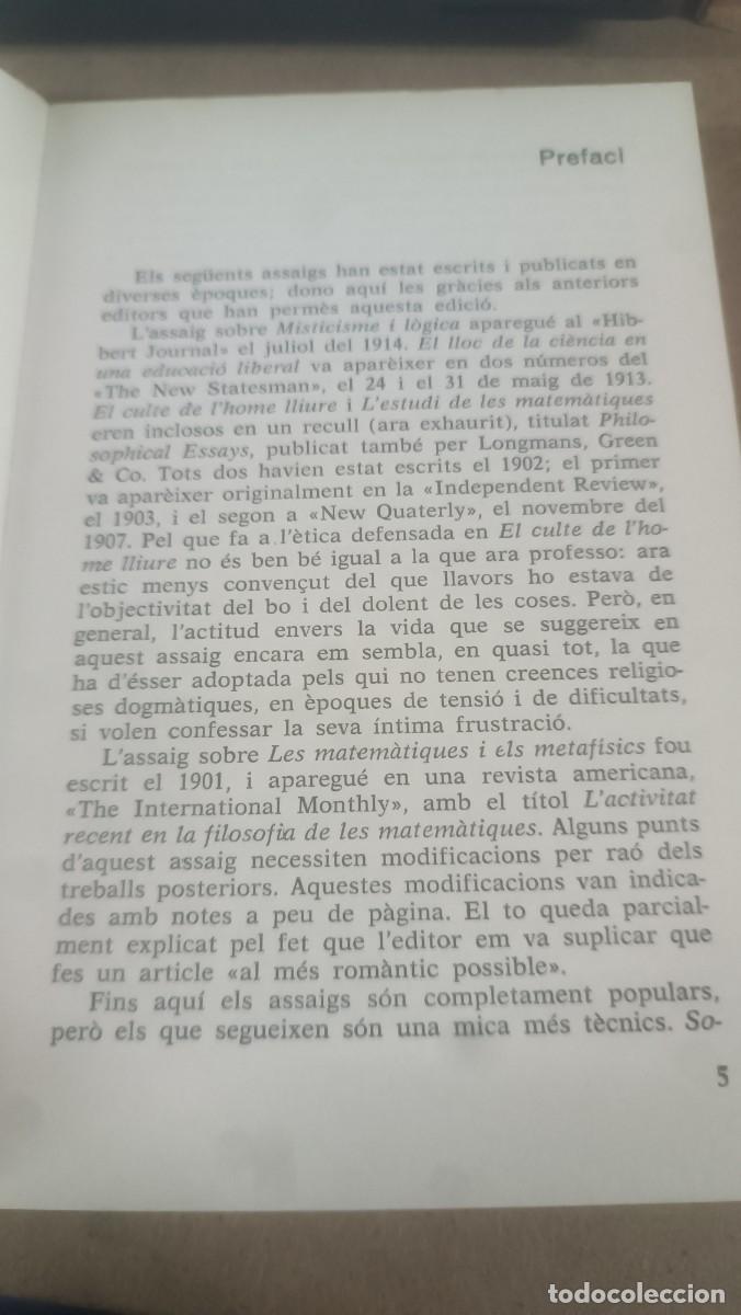Libros de segunda mano: Bertrand Russell: Misticisme i l&ograve;gica REF. 1800 - Foto 4