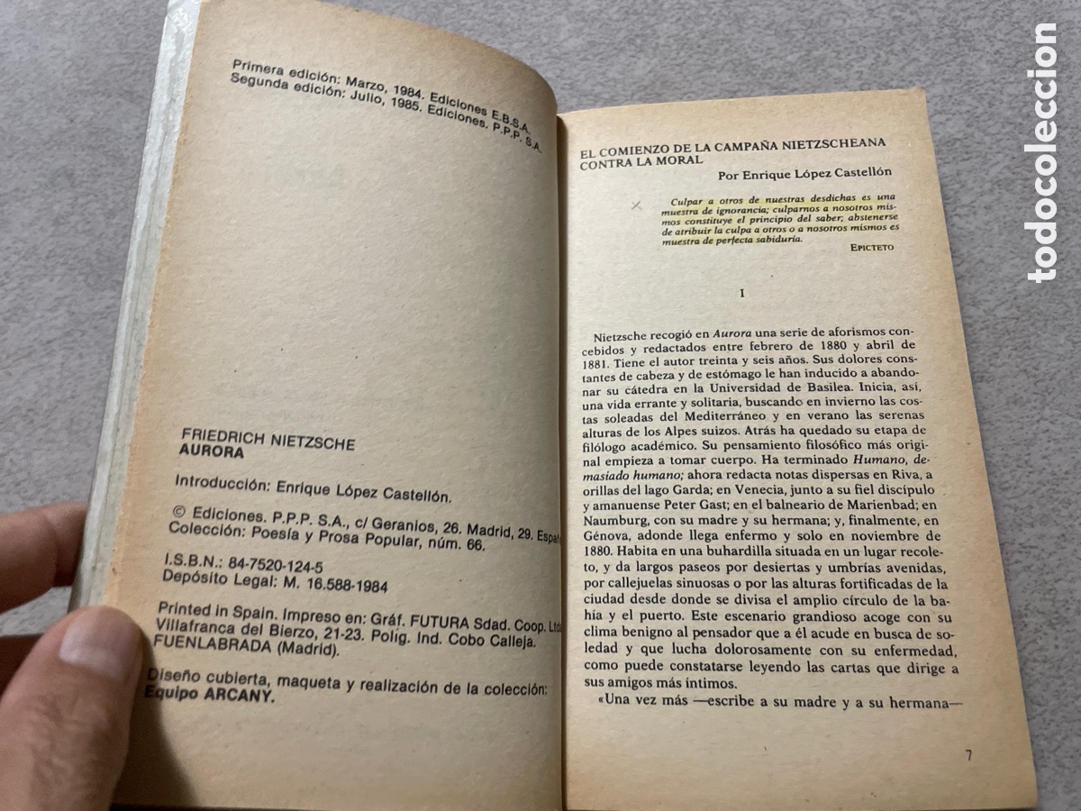 Libros de segunda mano: Aurora Friedrich Nietzsche. Ediciones PPP - Foto 3