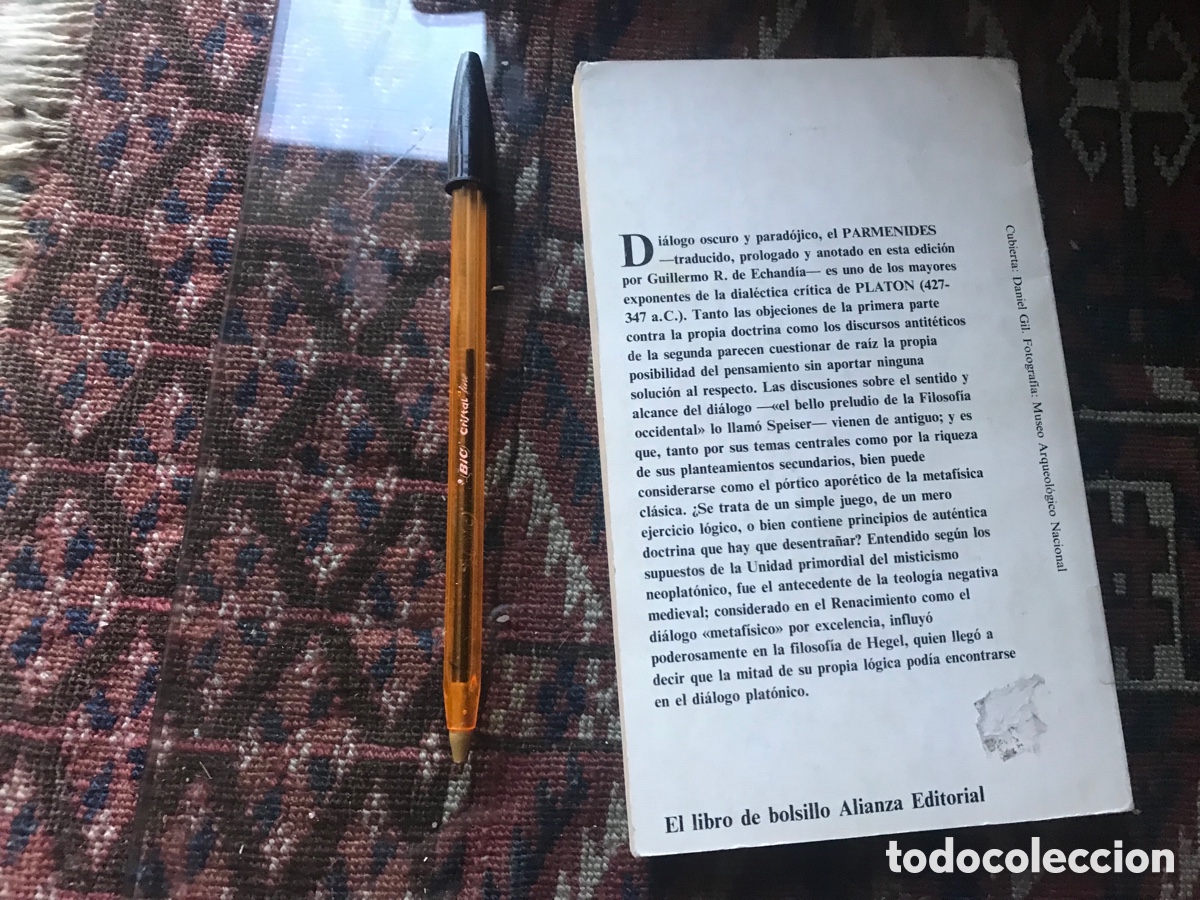 Libros de segunda mano: Parm&eacute;nides. Plat&oacute;n. Alianza editorial. - Foto 3