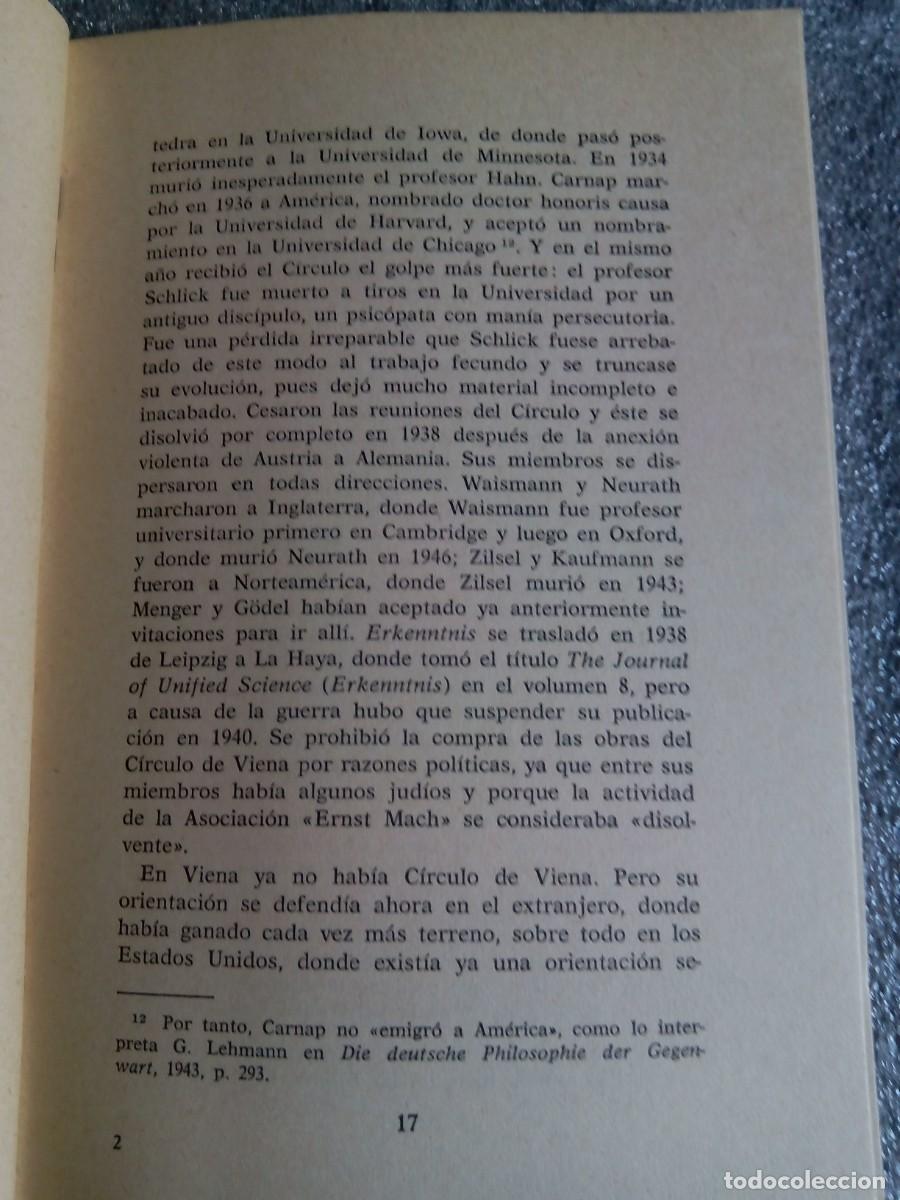 Libros de segunda mano: EL C&Iacute;RCULO DE VIENA / VICTOR KRAFT - Foto 5