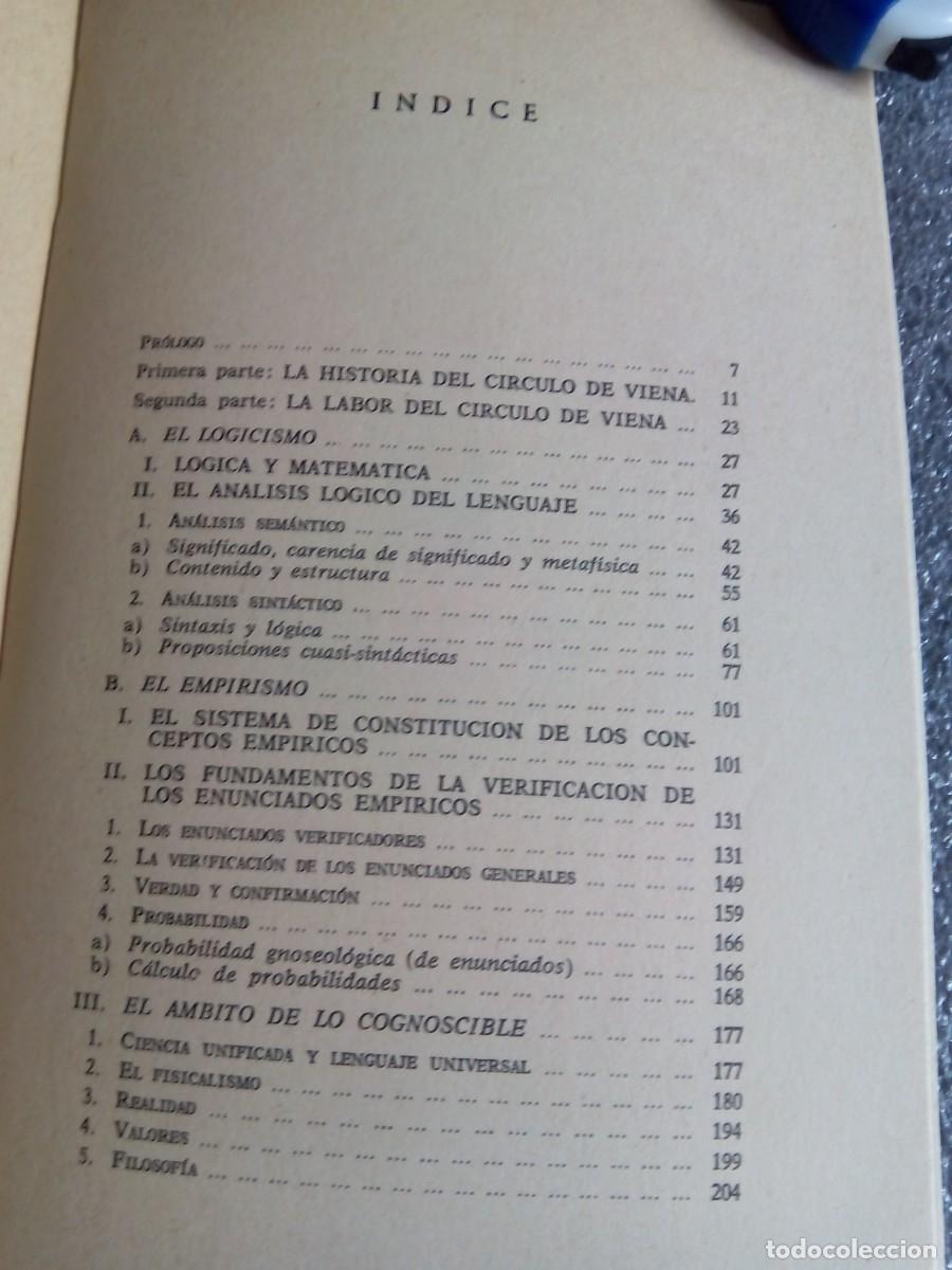 Libros de segunda mano: EL C&Iacute;RCULO DE VIENA / VICTOR KRAFT - Foto 6