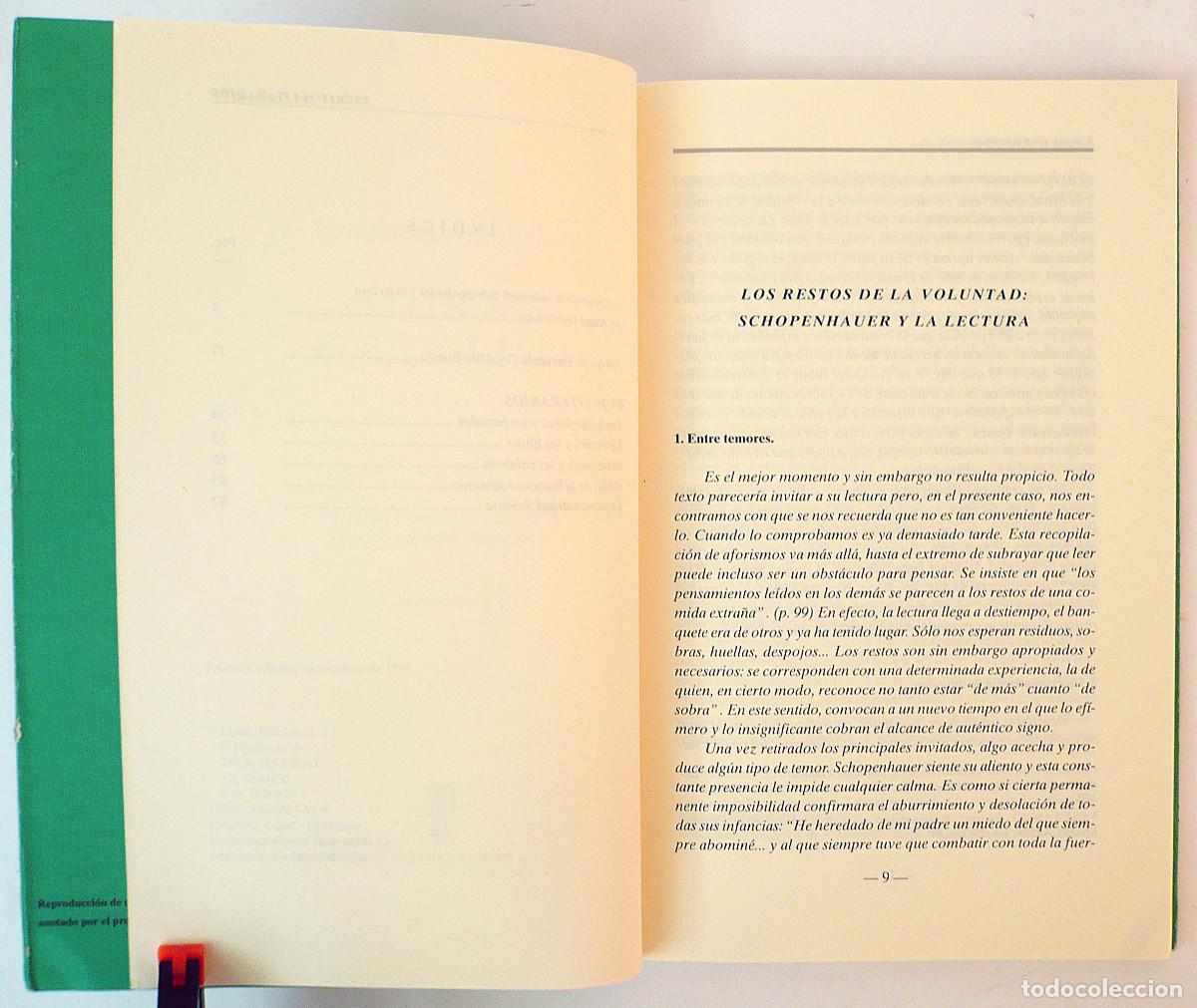 Libros de segunda mano: Arthur Schopenhauer, Escritos literarios - Foto 4