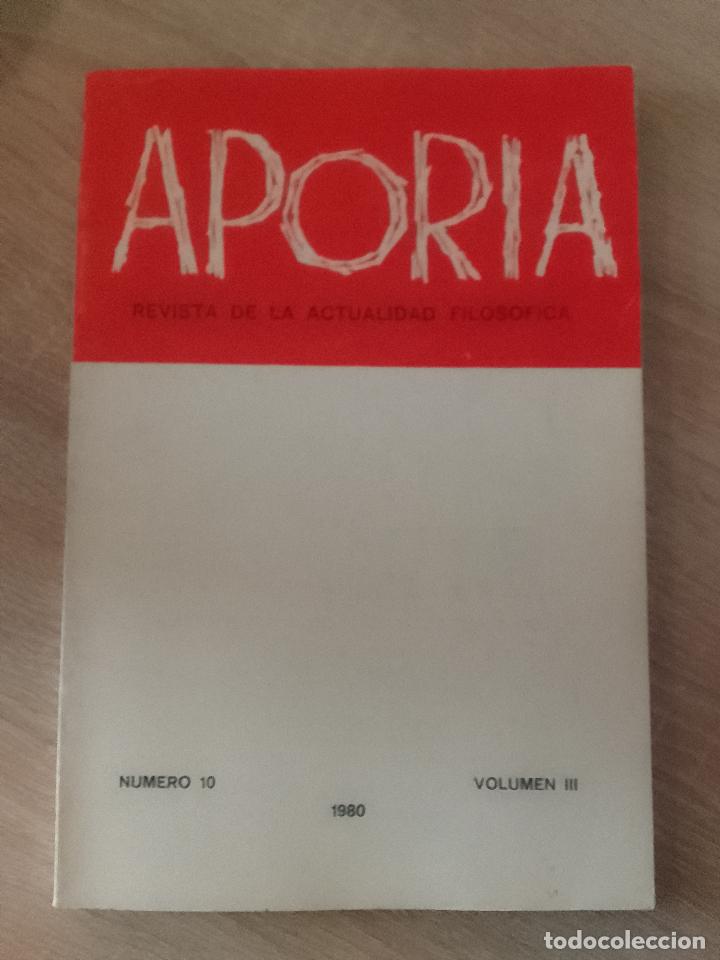 Libri di seconda mano: VV.AA.: Aporia. Revista de actualidad filos&oacute;fica n&ordm; 10