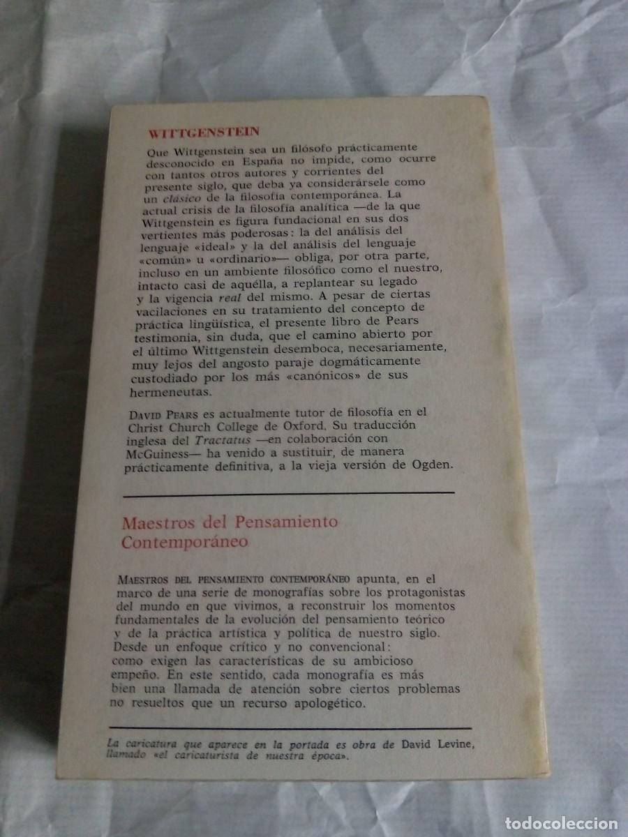 Libros de segunda mano: WITTGENSTEIN / DAVID PEARS - Foto 2