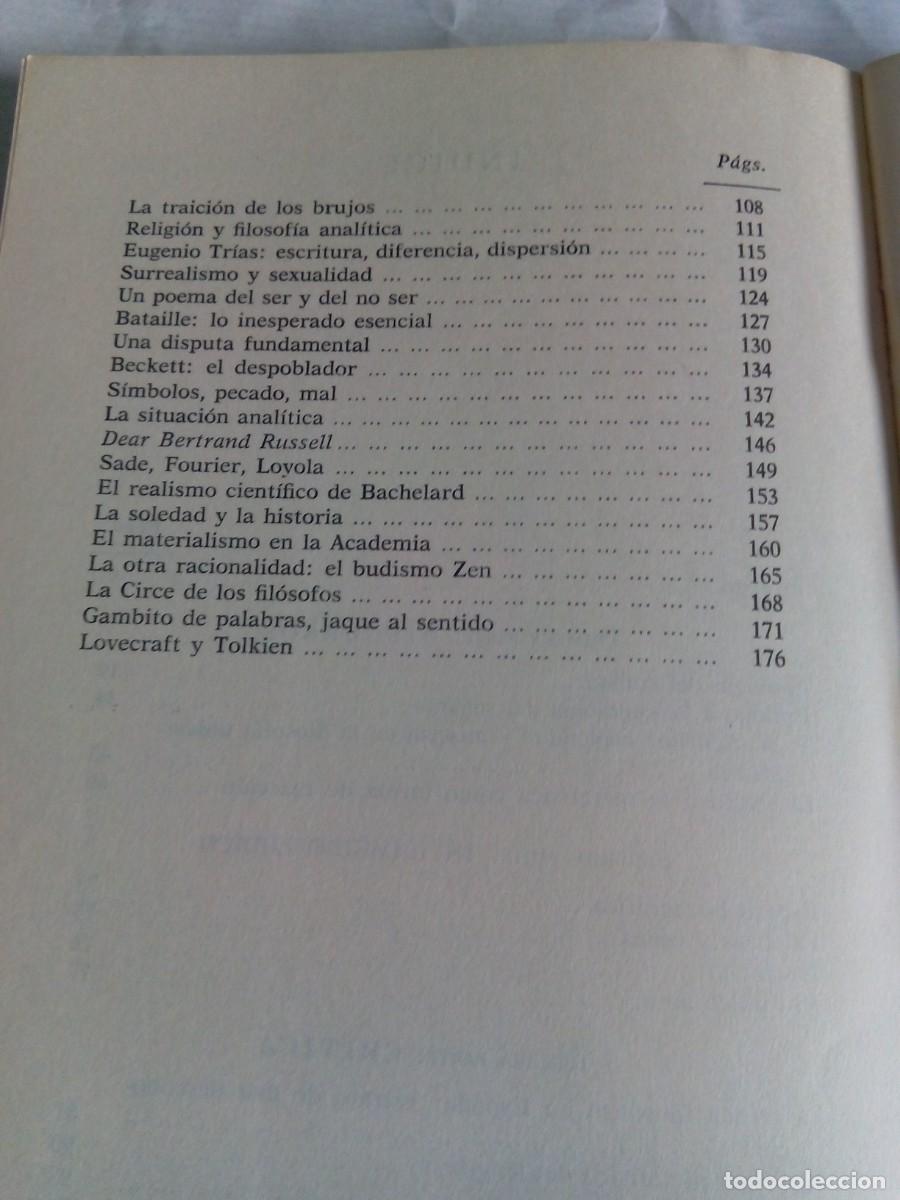 Libros de segunda mano: APOLOG&Iacute;A DEL SOFISTA Y OTROS SOFISMAS / FERNANDO SAVATER - Foto 5