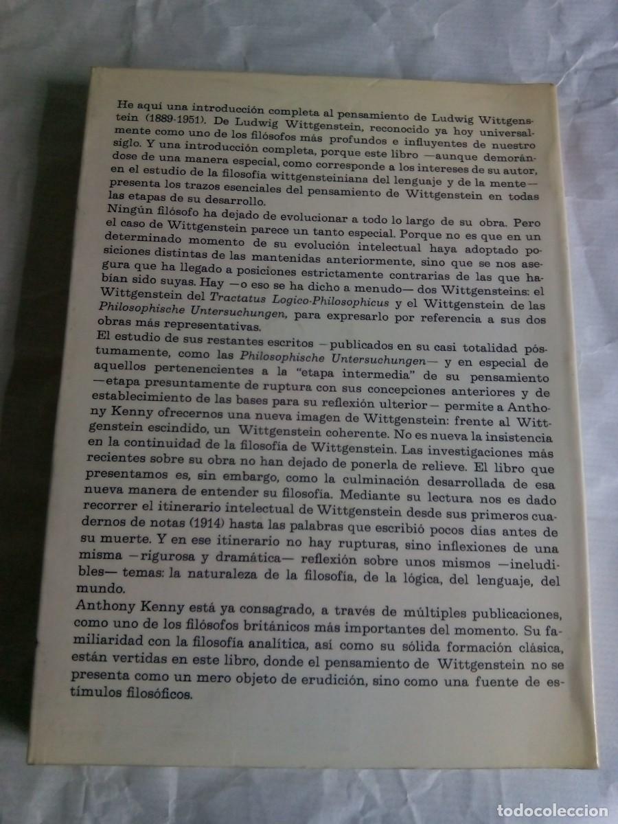 Libros de segunda mano: WITTGENSTEIN / ANTHONY KENNY - Foto 2