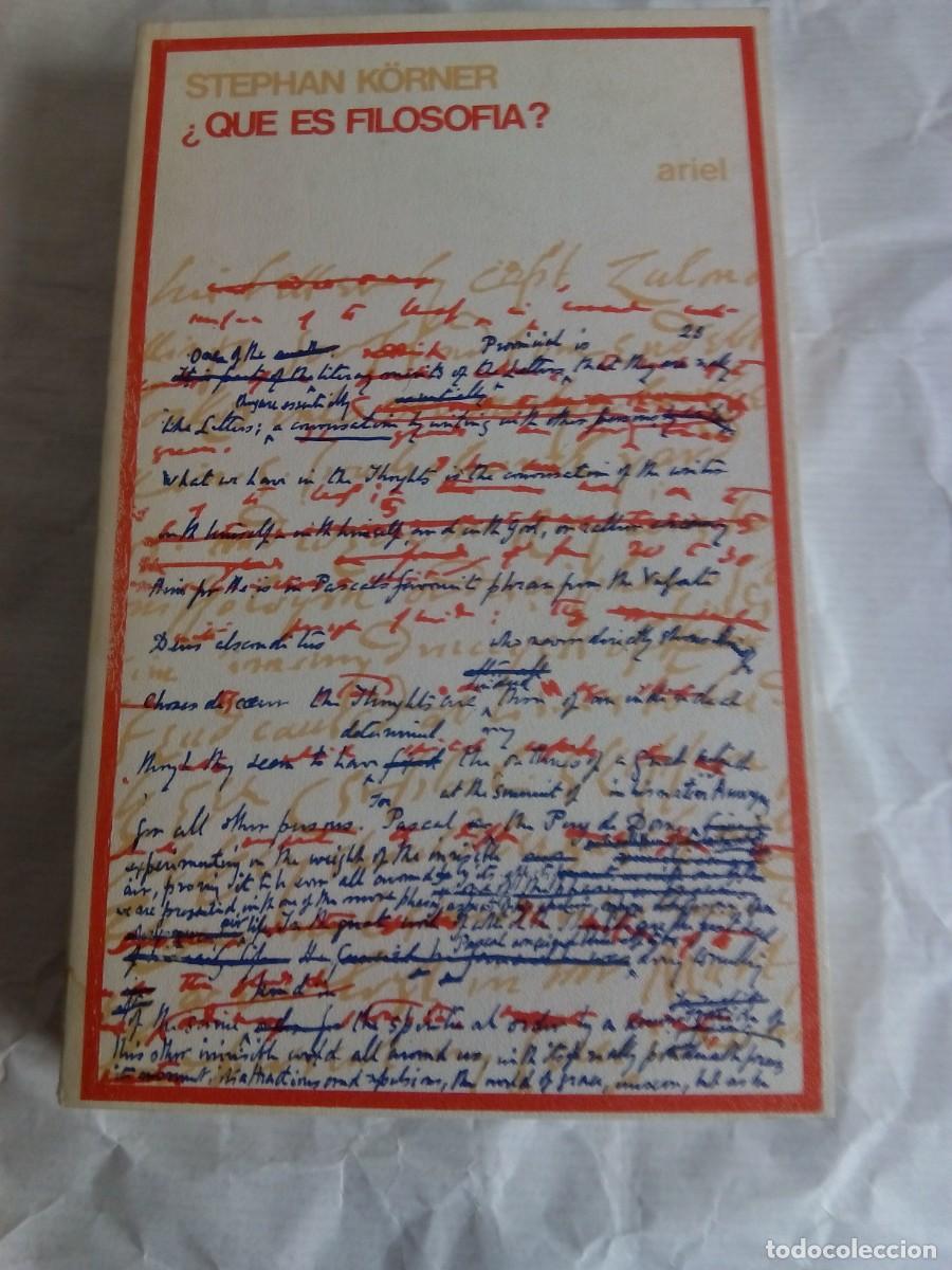Libros de segunda mano: &iquest;QUE ES FILOSOFIA? / STEPHAN K&Ouml;RNER - Foto 1