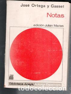 Libros de segunda mano: Notas, Jos&eacute; Ortega y Gasset - Foto 1