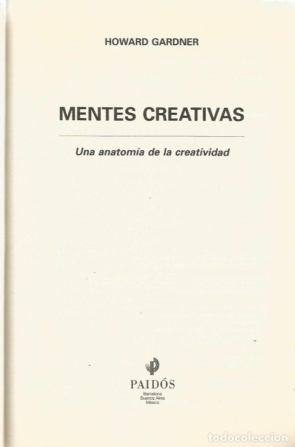 Libros de segunda mano: MENTES CREATIVAS - HOWARD GARDNER - Foto 2