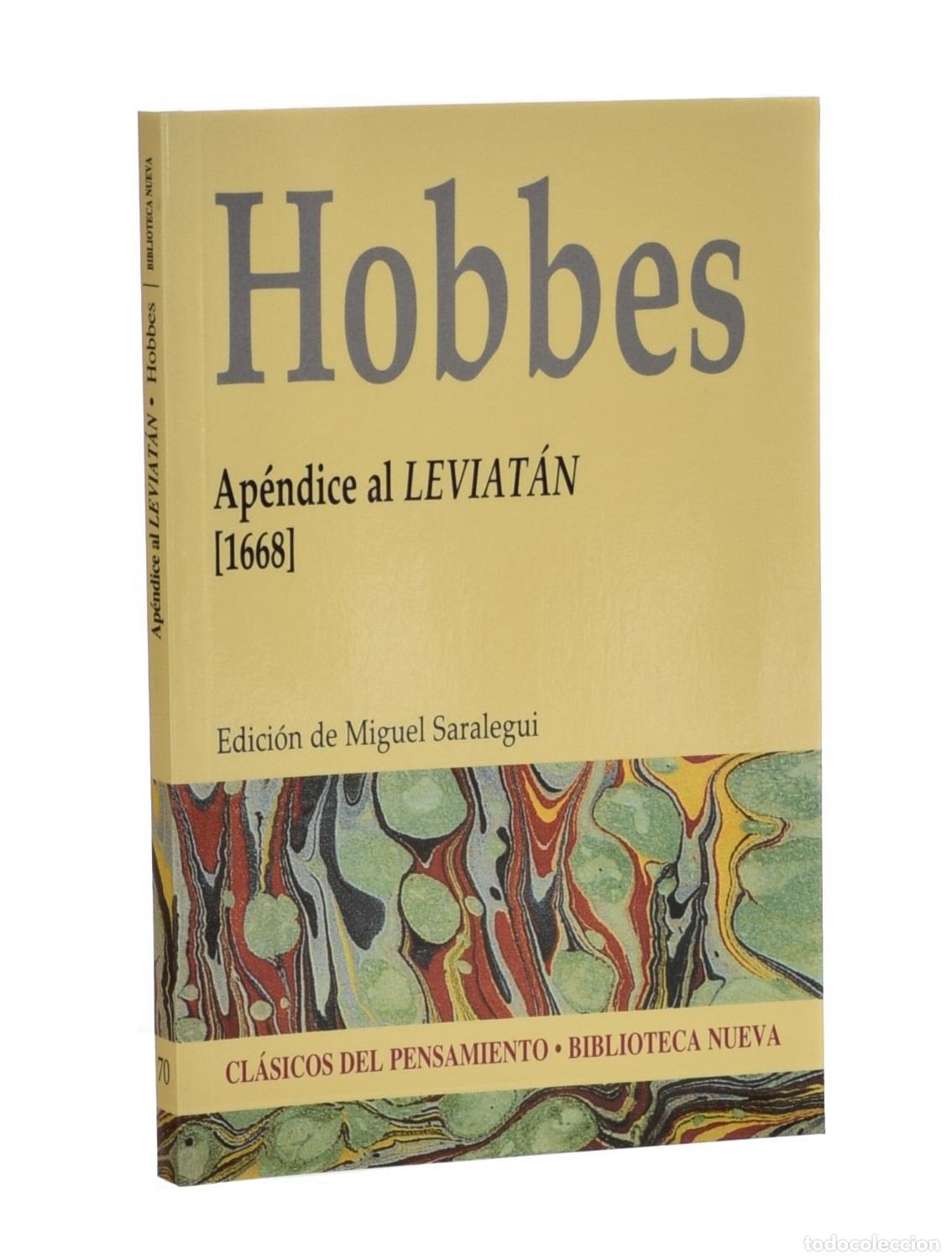 Libros de segunda mano: AP&Eacute;NDICE AL LEVIAT&Aacute;N (1668) - HOBBES, Thomas - Foto 1
