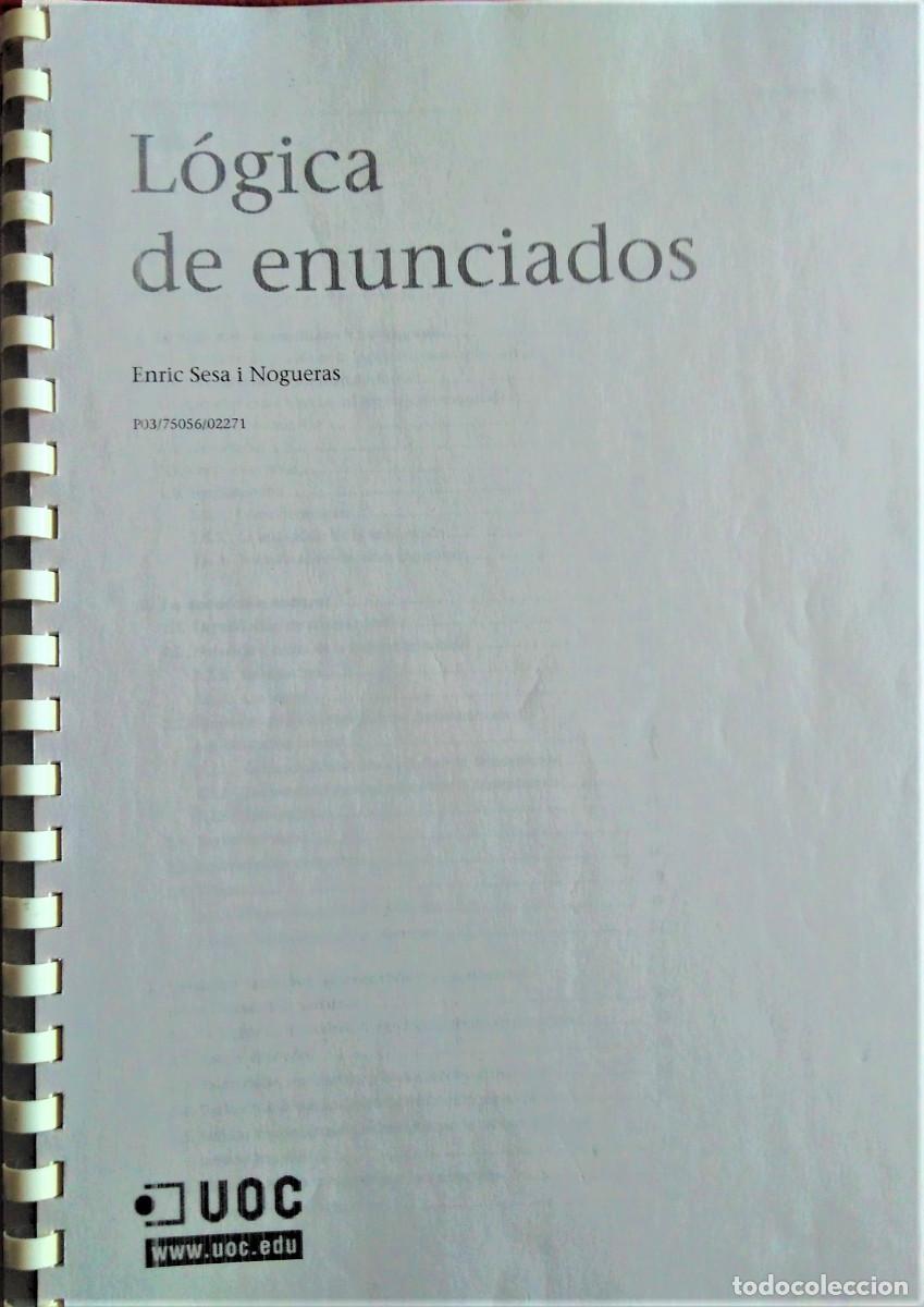 Libros de segunda mano: UNED - FILOSOF&Iacute;A - L&Oacute;GICA - Foto 19