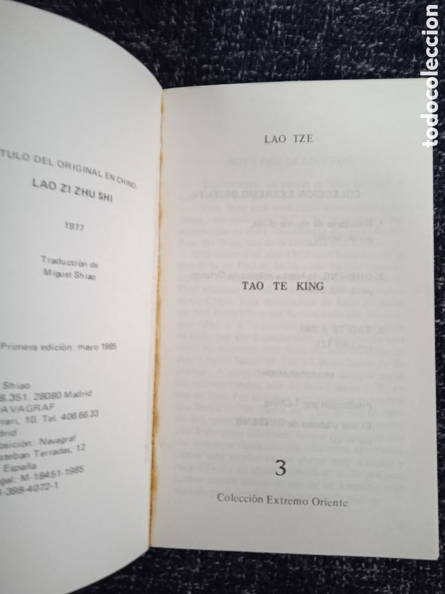 Libros de segunda mano: TAO TE KING. / LAO TZE. - Foto 2