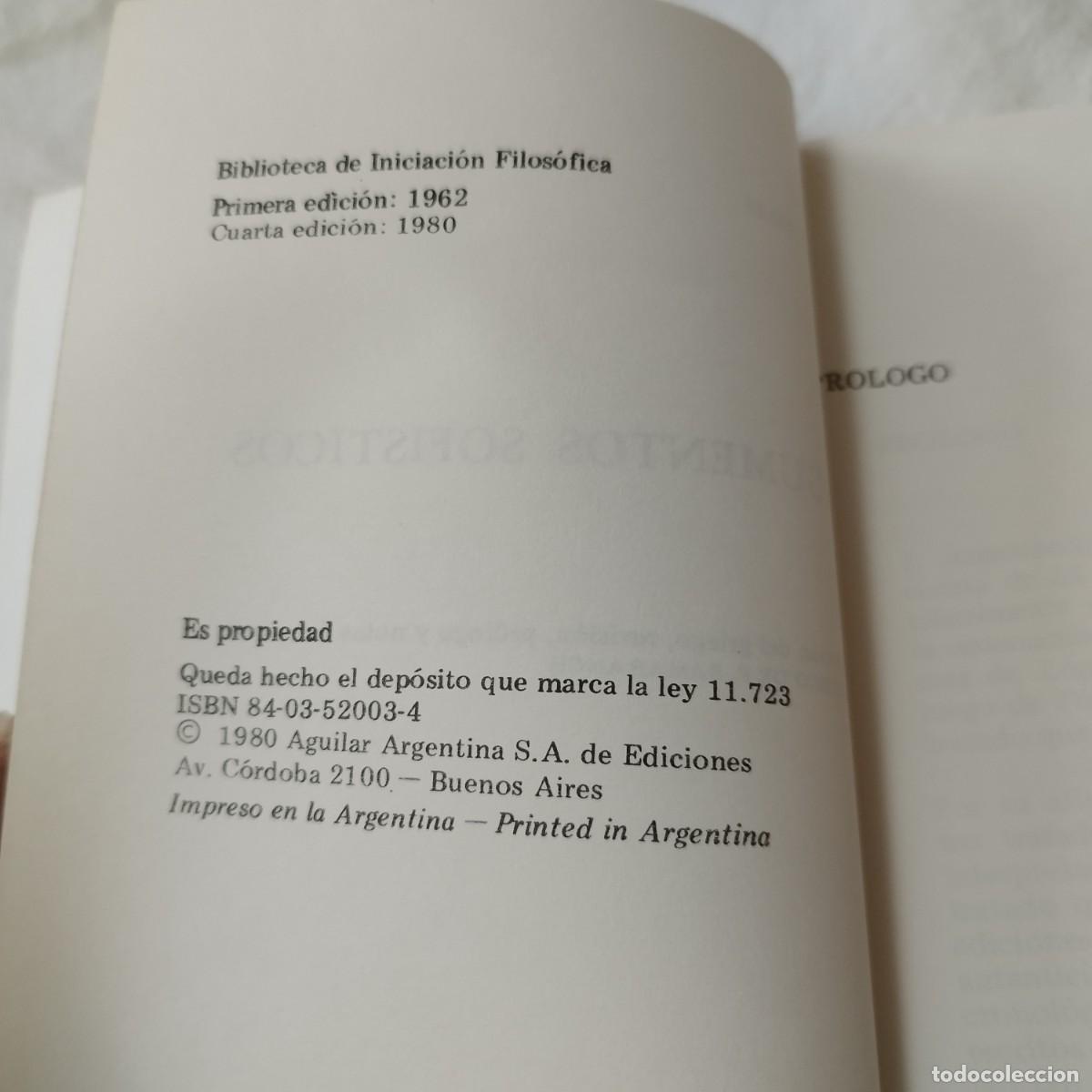 Libros de segunda mano: ARGUMENTOS SOFISTICOS / ARISTOTELES / EVA 094 / AGUILAR - Foto 6