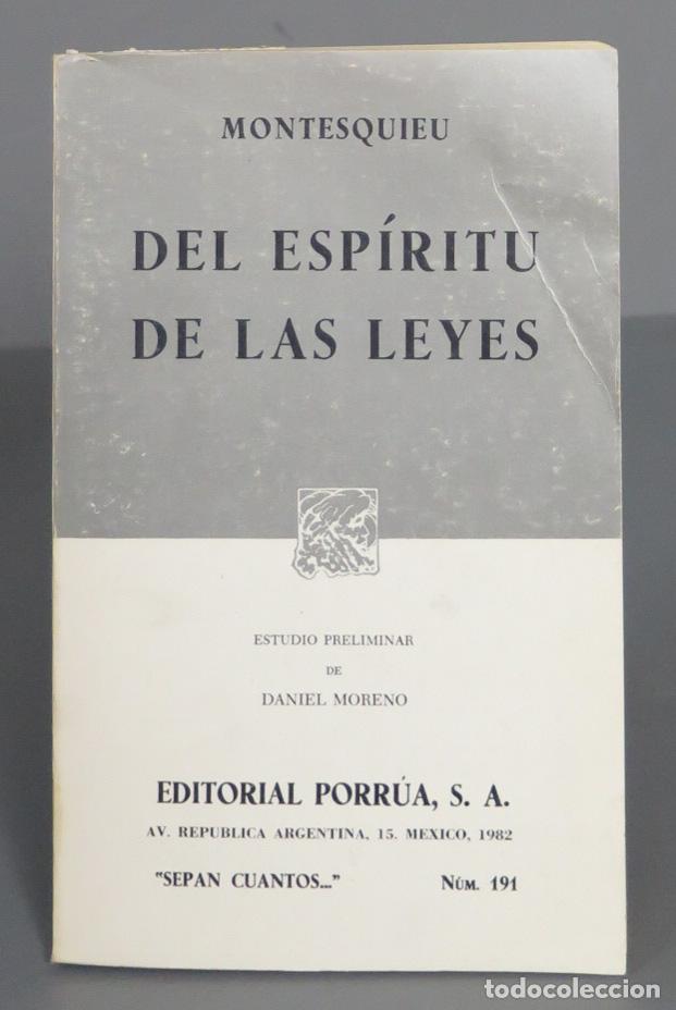 Libros de segunda mano: DEL ESPIRITU DE LAS LEYES. MONTESQUIEU - Foto 1