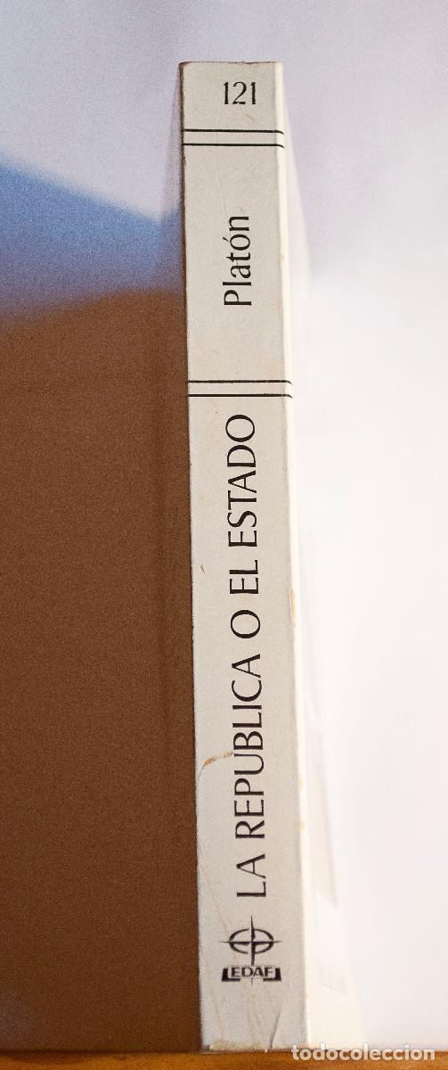 Libros de segunda mano: La Rep&uacute;blica o el estado. Plat&oacute;n. Ed. Edaf. 1987 - Foto 3