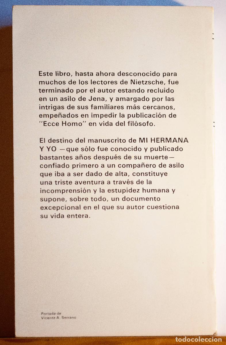 Libros de segunda mano: Mi hermana y yo. Nietzsche. Ed. Edaf. 1984 - Foto 2