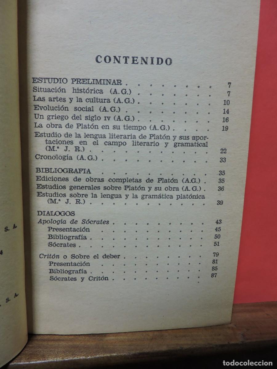 Libros de segunda mano: Di&aacute;logos. PLAT&Oacute;N. Bruguera - Foto 2