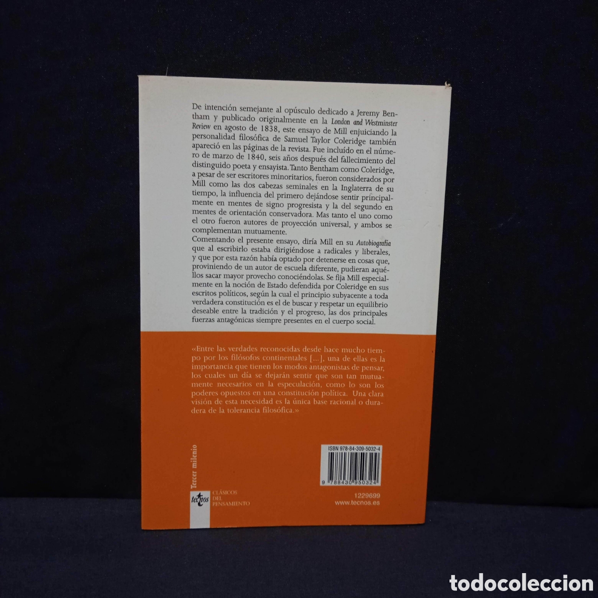 Libros de segunda mano: COLERIDGE - JOHN STUART MILL - TECNOS 2010 #8426 - Foto 2