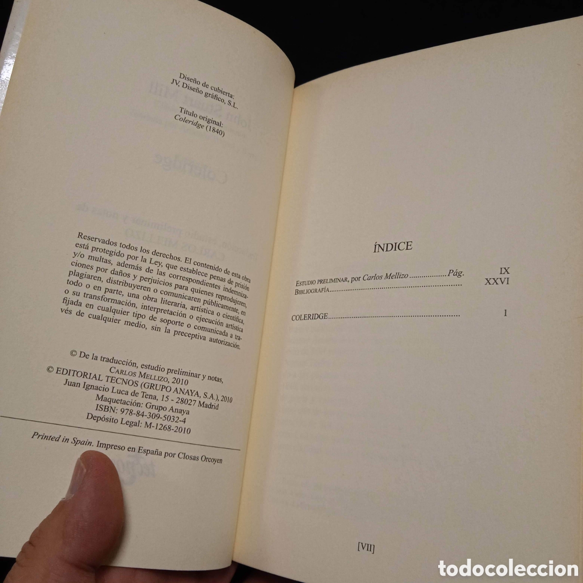 Libros de segunda mano: COLERIDGE - JOHN STUART MILL - TECNOS 2010 #8426 - Foto 4