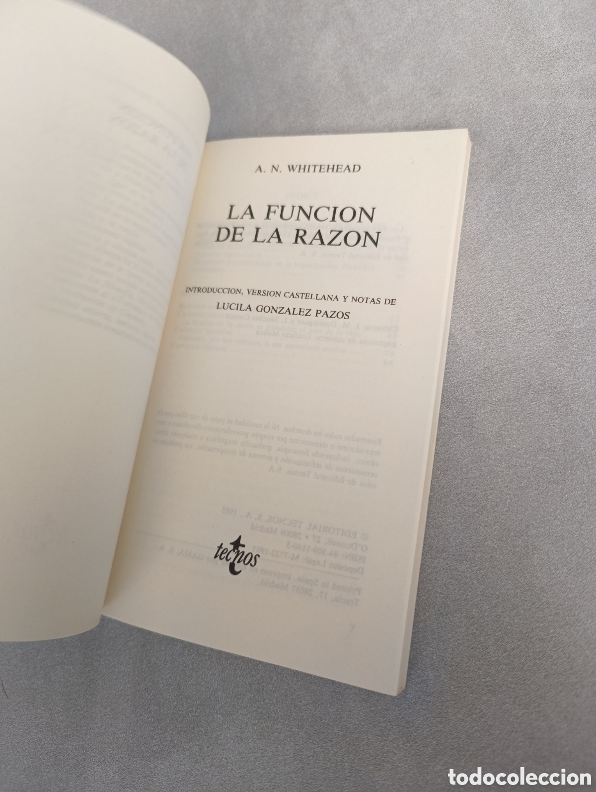 Libros de segunda mano: La funci&oacute;n de la raz&oacute;n. A.N. Whitehead. - Foto 3