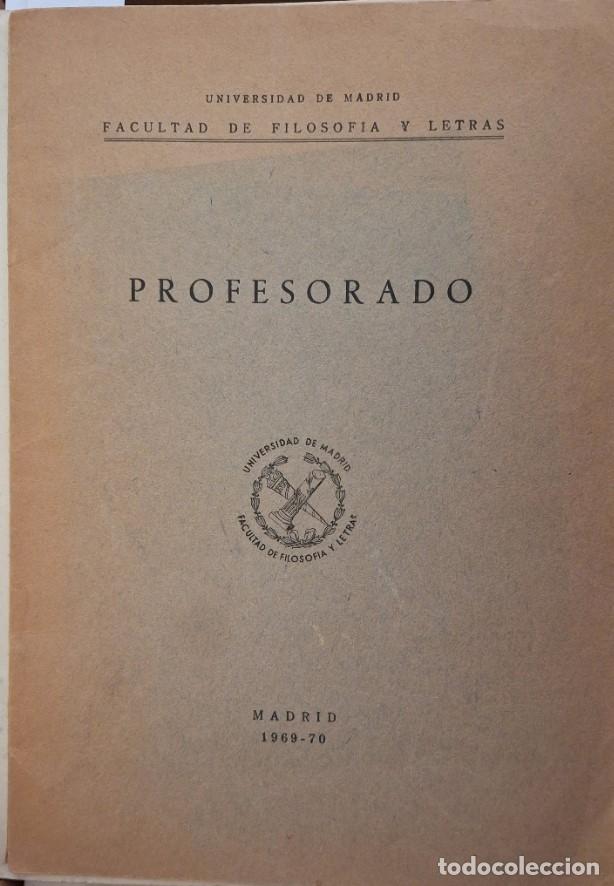Libros de segunda mano: PROFESORADO DE MADRID 1969-70. - - Foto 1