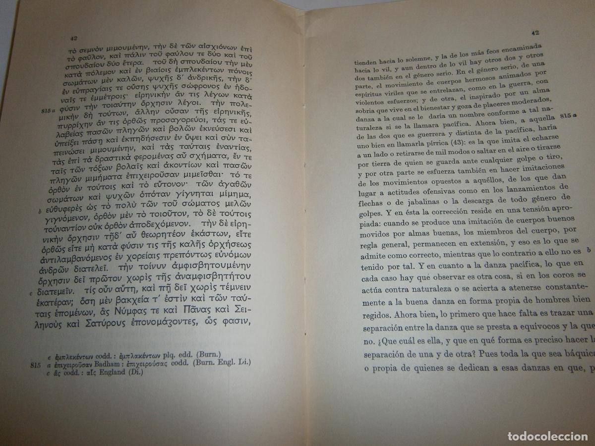 Libros de segunda mano: ANTIGUO LIBRO - PLATON (LAS LEYES) - EDICION BILINGUE - Foto 2