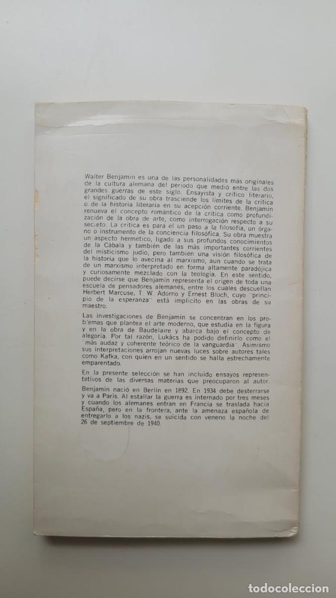 Libros de segunda mano: ENSAYOS ESCOGIDOS - WALTER BENJAMIN - Foto 3