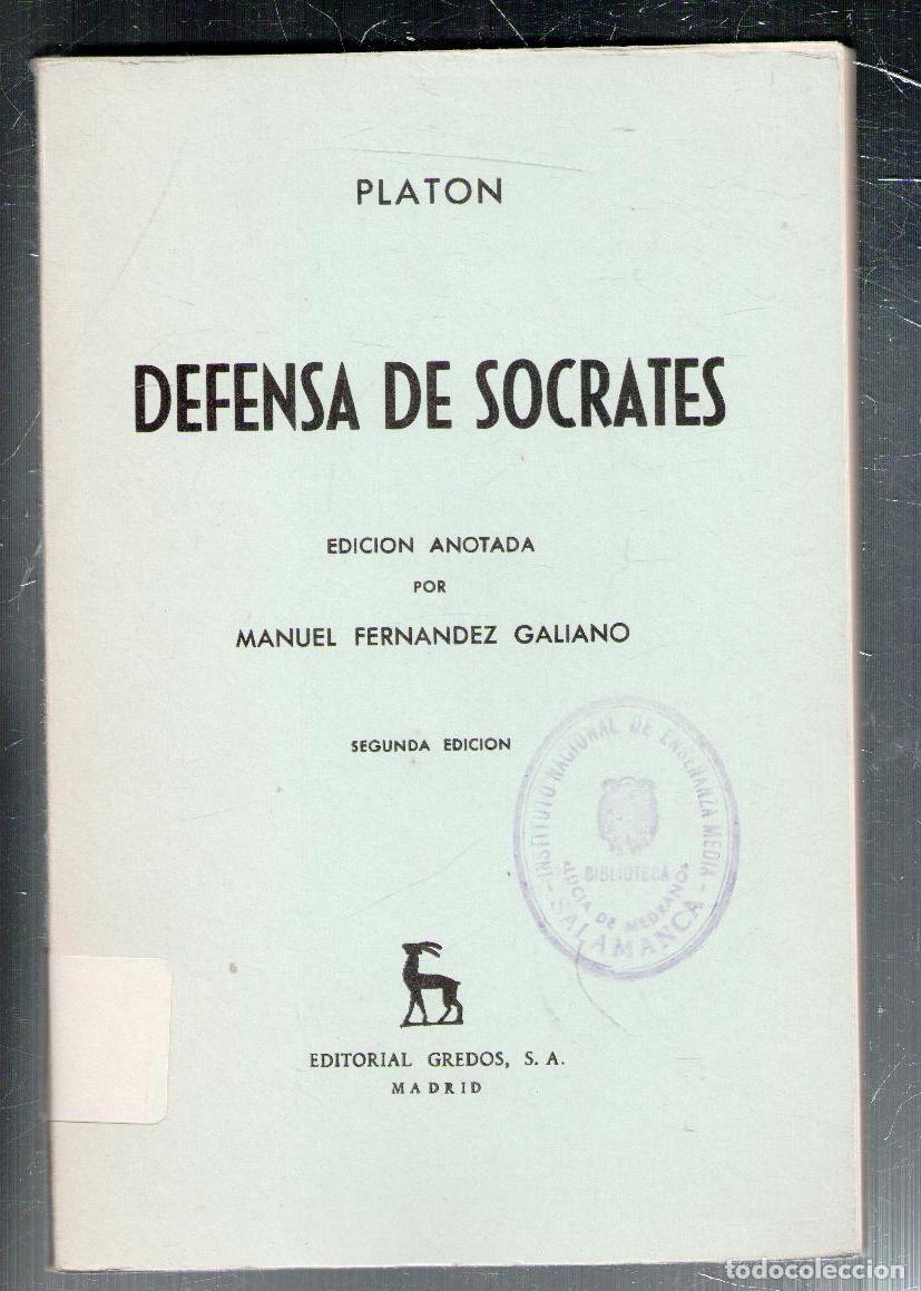 Libros de segunda mano: Defensa de S&oacute;crates. Plat&oacute;n. - Foto 1